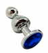 Металлическая анальная пробка Wooomy Lollypop Double Ball Metal Plug Blue M диаметр 3,1, длина 9,4 с SO7422 фото 1