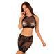 Еротичний напівпрозорий комплект Obsessive K101 top & skirt S/M/L, топ, спідниця SO8191 фото 1
